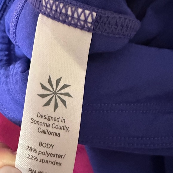 Women’s  Athleta  DOBBY BE FREE KNICKER Leggings (2)  Purple & Pink size XXS(b5 - Picture 10 of 16